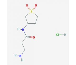3-amino-N-(1,1-dioxidotetrahydrothien-3-yl)propanamide hydrochloride (CAS 1172392-16-3) - chemical structure image