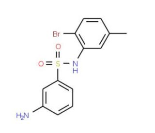 3-Amino-N-(2-bromo-5-methyl-phenyl)-benzenesulfonamide - chemical structure image
