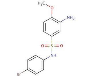 3-Amino-N-(4-bromo-phenyl)-4-methoxy-benzenesulfonamide - chemical structure image