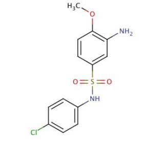 3-Amino-N-(4-chloro-phenyl)-4-methoxy-benzenesulfonamide - chemical structure image