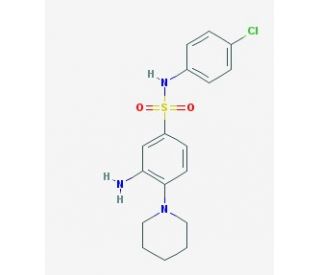 3-Amino-N-(4-chloro-phenyl)-4-piperidin-1-yl-benzenesulfonamide - chemical structure image