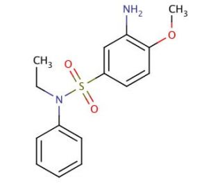 3-Amino-N-ethyl-4-methoxy-N-phenyl-benzenesulfonamide - chemical structure image