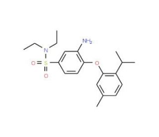 3-Amino-N,N-diethyl-4-(2-isopropyl-5-methyl-phenoxy)-benzenesulfonamide - chemical structure image