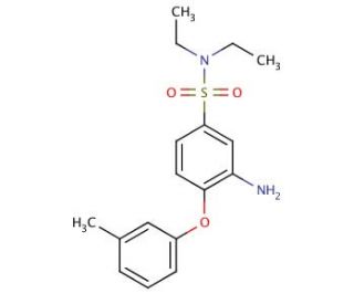 3-amino-N,N-diethyl-4-(3-methylphenoxy)benzenesulfonamide - chemical structure image