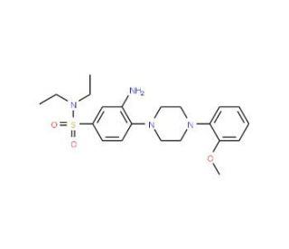 3-Amino-N,N-diethyl-4-[4-(2-methoxy-phenyl)-piperazin-1-yl]-benzenesulfonamide - chemical structure image