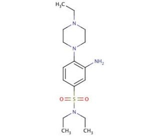 3-Amino-N,N-diethyl-4-(4-ethyl-piperazin-1-yl)-benzenesulfonamide - chemical structure image