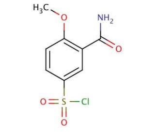 3-(aminocarbonyl)-4-methoxybenzenesulfonyl chloride - chemical structure image