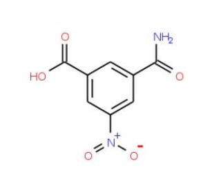 3-Aminocarbonyl-5-nitrobenzoic acid (CAS 90196-48-8) - chemical structure image
