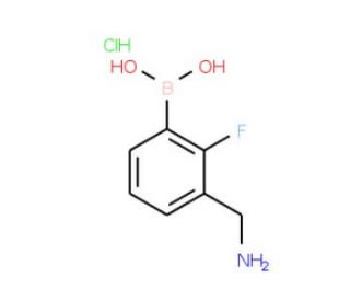 3-(Aminomethyl)-2-fluorophenylboronic acid hydrochloride (CAS 1072946-44-1) - chemical structure image