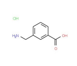 3-(Aminomethyl)benzoic acid hydrochloride (CAS 2393-20-6) - chemical structure image