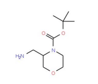3-Aminomethyl-morpholine-4-carboxylic acid tert-butyl ester (CAS 475106-18-4) - chemical structure image