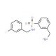 3-(aminomethyl)-N-[(3-fluorophenyl)methyl]benzene-1-sulfonamide - chemical structure image