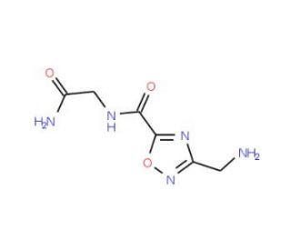 3-(Aminomethyl)-N-(2-amino-2-oxoethyl)-1,2,4-oxadiazole-5-carboxamide - chemical structure image