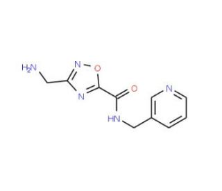 3-(Aminomethyl)-N-(pyridin-3-ylmethyl)-1,2,4-oxadiazole-5-carboxamide - chemical structure image