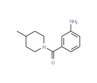 (3-Aminophenyl)(4-methyl-1-piperidinyl)methanone (CAS 915908-51-9) - chemical structure image