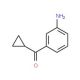 (3-Aminophenyl)cyclopropyl-methanone (CAS 162174-75-6) - chemical structure image