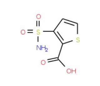 3-(aminosulfonyl)thiophene-2-carboxylic acid (CAS 59337-97-2) - chemical structure image