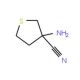 3-aminotetrahydrothiophene-3-carbonitrile - chemical structure image