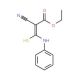 3-Anilino-2-cyano-3-mercaptoacrylic acid ethyl ester (CAS 23593-51-3) - chemical structure image