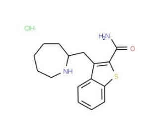 3-Azepan-2-ylmethyl-benzo[b]thiophene-2-carboxylic acid amide hydrochloride - chemical structure image