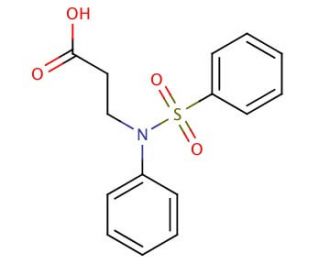 3-(Benzenesulfonyl-phenyl-amino)-propionic acid - chemical structure image