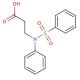 3-(Benzenesulfonyl-phenyl-amino)-propionic acid - chemical structure image