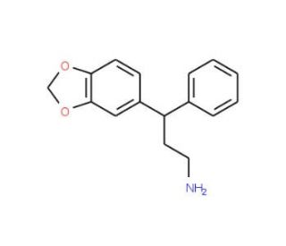 3-Benzo[1,3]dioxol-5-yl-3-phenyl-propylamine (CAS 330833-79-9) - chemical structure image