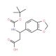 3-Benzo[1,3]dioxol-5-yl-3-tert-butoxycarbonylamino-propionic acid (CAS 149520-06-9) - chemical structure image