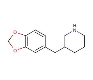 3-Benzo[1,3]dioxol-5-ylmethyl-piperidine (CAS 955314-95-1) - chemical structure image