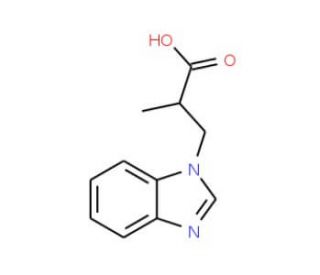 3-Benzoimidazol-1-yl-2-methyl-propionic acid (CAS 58555-21-8) - chemical structure image