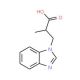 3-Benzoimidazol-1-yl-2-methyl-propionic acid (CAS 58555-21-8) - chemical structure image