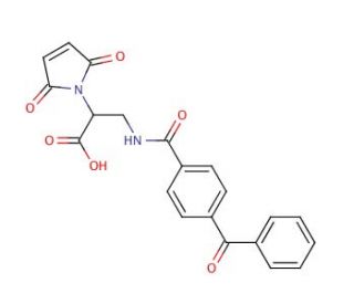 3-(Benzophenone-4-carboxamido)-2-maleimidopropanoic acid (CAS 887352-68-3) - chemical structure image