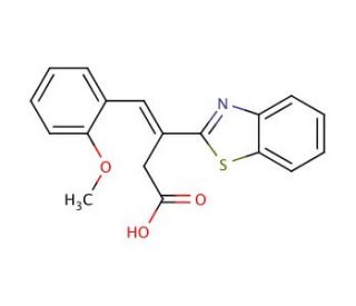 3-Benzothiazol-2-yl-4-(2-methoxy-phenyl)-but-3-enoic acid - chemical structure image