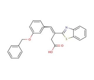 3-Benzothiazol-2-yl-4-(3-benzyloxy-phenyl)-but-3-enoic acid - chemical structure image