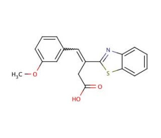3-Benzothiazol-2-yl-4-(3-methoxy-phenyl)-but-3-enoic acid - chemical structure image