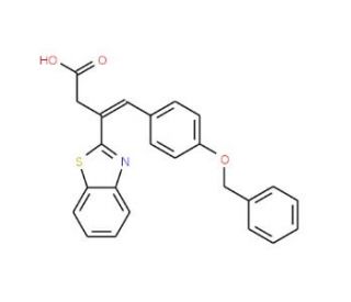 3-Benzothiazol-2-yl-4-(4-benzyloxy-phenyl)-but-3-enoic acid - chemical structure image