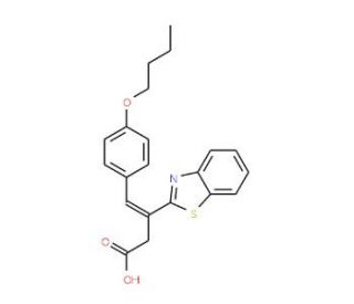 3-Benzothiazol-2-yl-4-(4-butoxy-phenyl)-but-3-enoic acid - chemical structure image