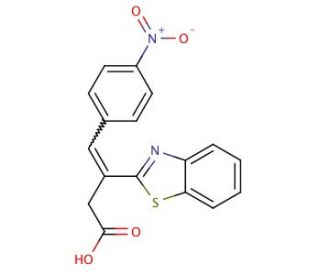3-Benzothiazol-2-yl-4-(4-nitro-phenyl)-but-3-enoic acid - chemical structure image