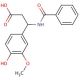 3-Benzoylamino-3-(4-hydroxy-3-methoxy-phenyl)-propionic acid - chemical structure image
