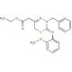 [3-Benzyl-2-(2-methoxy-phenylimino)-3,6-dihydro-2H-[1,3,4]thiadiazin-5-yl]-acetic acid ethyl ester - chemical structure image