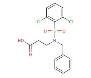 3-{benzyl[(2,6-dichlorophenyl)sulfonyl]amino}propanoic acid - chemical structure image