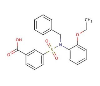 3-{[benzyl(2-ethoxyphenyl)amino]sulfonyl}benzoic acid - chemical structure image