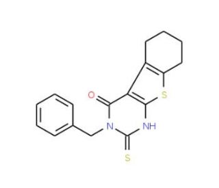 3-Benzyl-2-mercapto-5,6,7,8-tetrahydro-3H-benzo[4,5]thieno[2,3-d]pyrimidin-4-one (CAS 59898-68-9) - chemical structure image