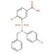 3-[Benzyl-(4-chloro-phenyl)-sulfamoyl]-4-chloro-benzoic acid - chemical structure image