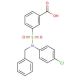 3-[Benzyl-(4-chloro-phenyl)-sulfamoyl]-benzoic acid - chemical structure image