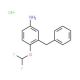 3-benzyl-4-(difluoromethoxy)aniline hydrochloride - chemical structure image