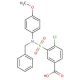 3-[Benzyl-(4-methoxy-phenyl)-sulfamoyl]-4-chloro-benzoic acid - chemical structure image