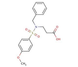 3-{benzyl[(4-methoxyphenyl)sulfonyl]amino}propanoic acid - chemical structure image