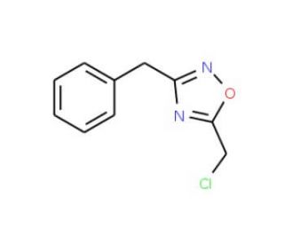 3-benzyl-5-(chloromethyl)-1,2,4-oxadiazole (CAS 51802-77-8) - chemical structure image