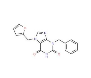3-benzyl-7-(2-furylmethyl)-3,7-dihydro-1H-purine-2,6-dione - chemical structure image